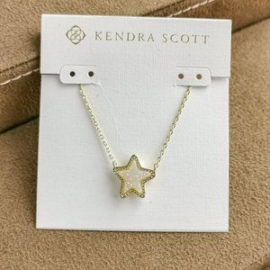 Jae Star / Pendant Necklace Gold Iridescent Drusy